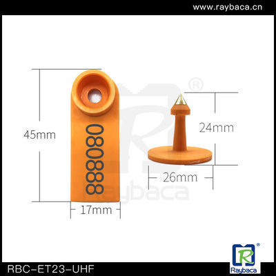 ISO9001 Long Reading TPU UHF Ear Tags for Farm Management